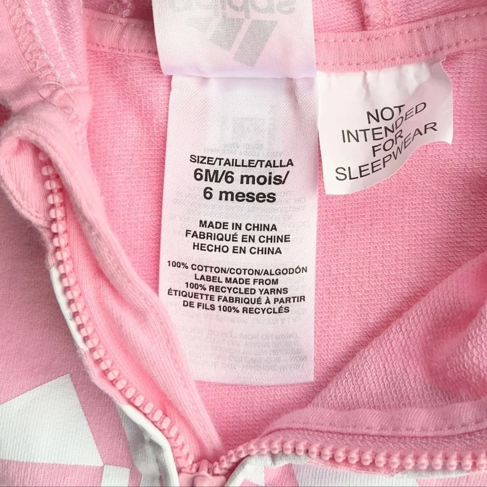 ADIDAS Pink Baby Girl's Logo Hood Coverall